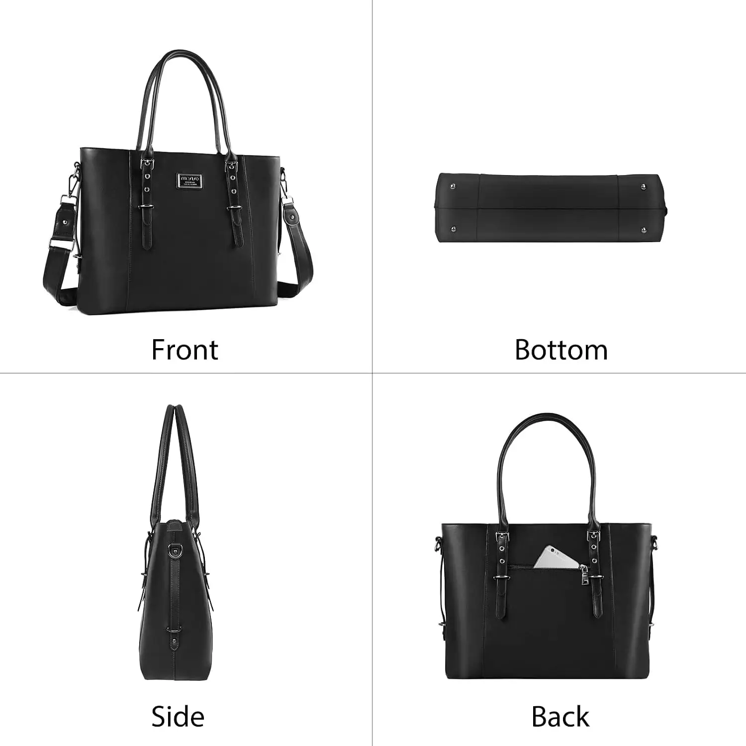 MOSISO Tote Bag for Women MacBook 13.3 14 15 16 17.3 inch PU Leather Waterproof Notebook Computer Laptop Bag Women's Handbags - view 5