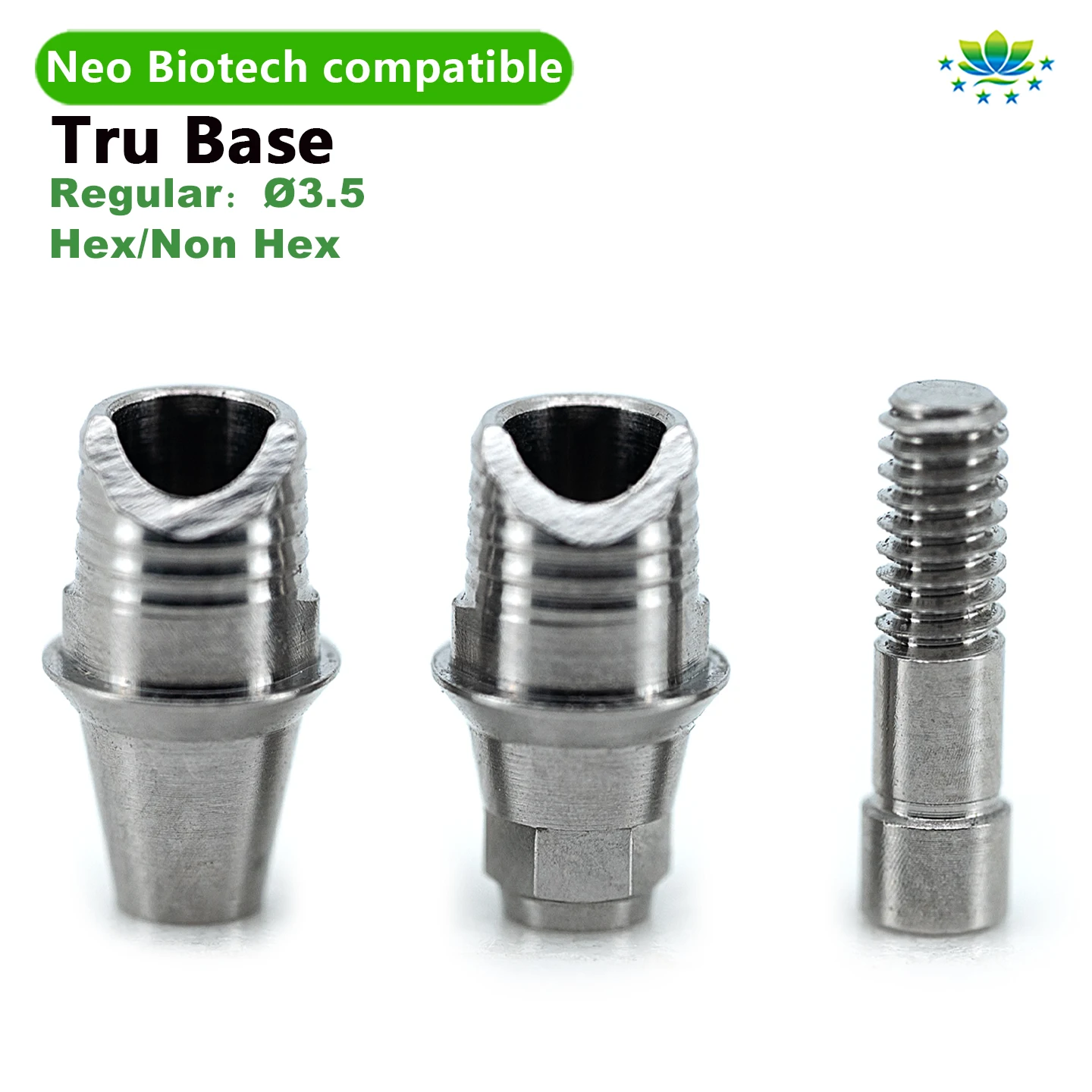 Titanium Ti Base GEO TiBase Abutment Tibase for Neo Biotech CAD/CAM Prosthetic Parts Custom Milling Abutment OEM Factory Price