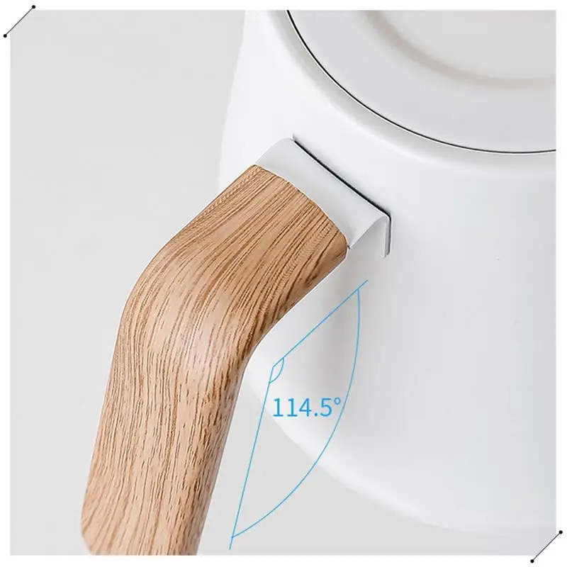 Electric Coffee Kettle Flash Heat Temperature Control Hand Kettle Gooseneck Slender Smart 800Ml 1000W EU Plug