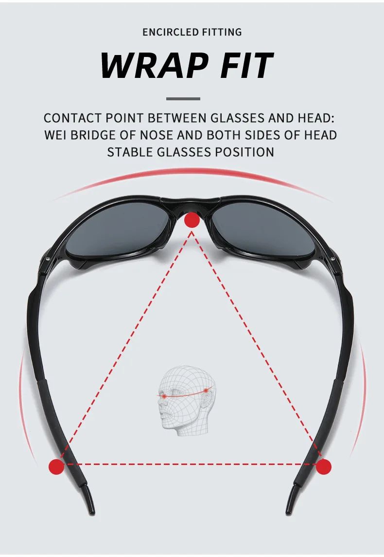 Unisex Sportliche Leichte UV400 Sportsonnenbrille für Männer und Frauen – Outdoor-Radfahren & Wandern Angelbrille – Detail 3