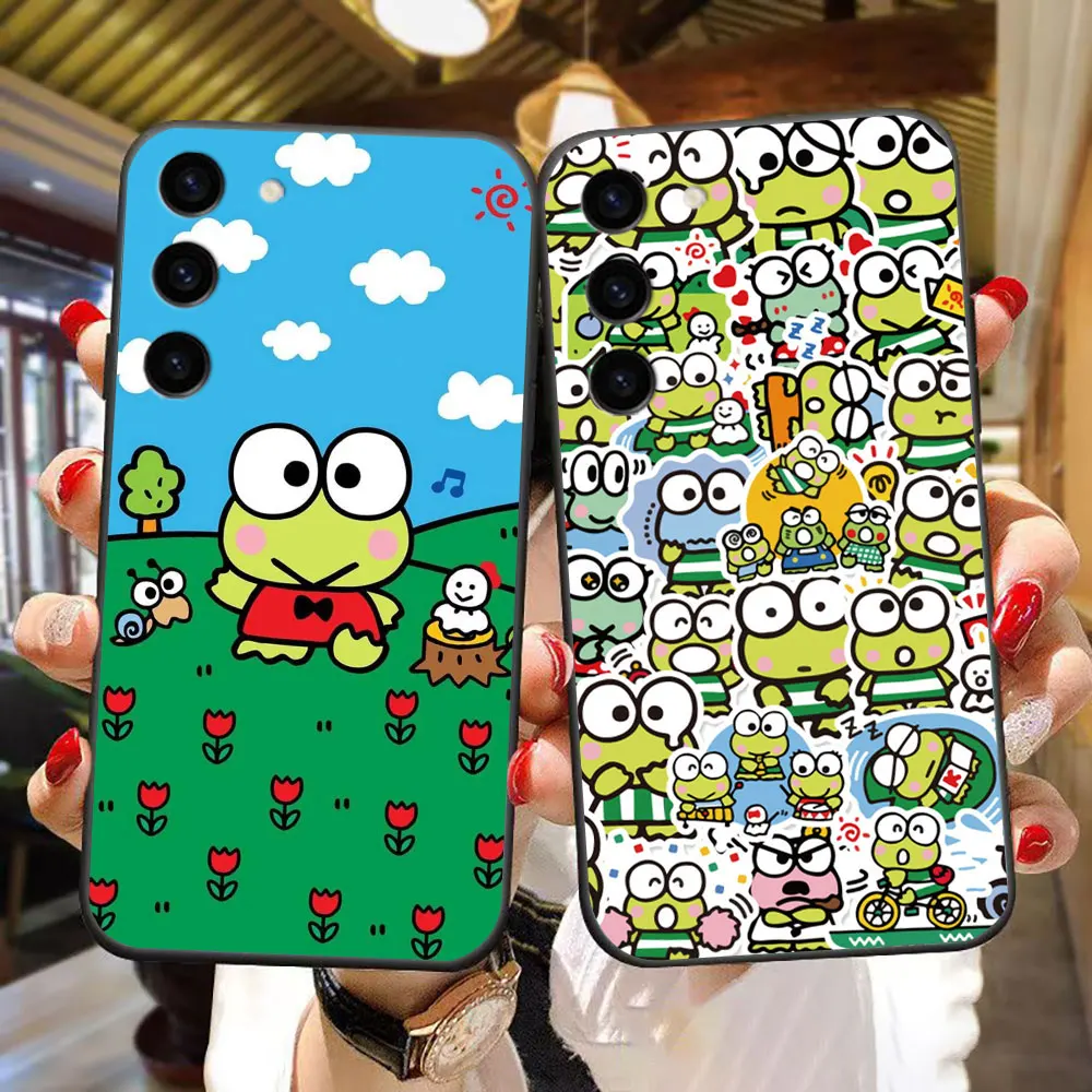 Cute F-Frog K-Keroppi Phone Case For Samsung Galaxy S24 S23 S22 S21 S20 FE S10 S10E LITE PLUS ULTRA Case Funda Capa Shell Cover