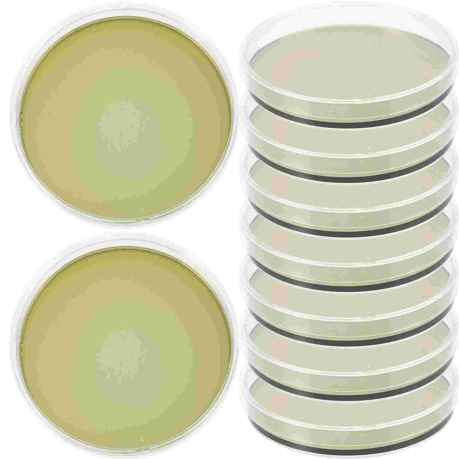 

10 Pcs Agar Test Kit Petri Dish Box Portable Plate Prepoured Plates for Laboratory Science Projects Tool