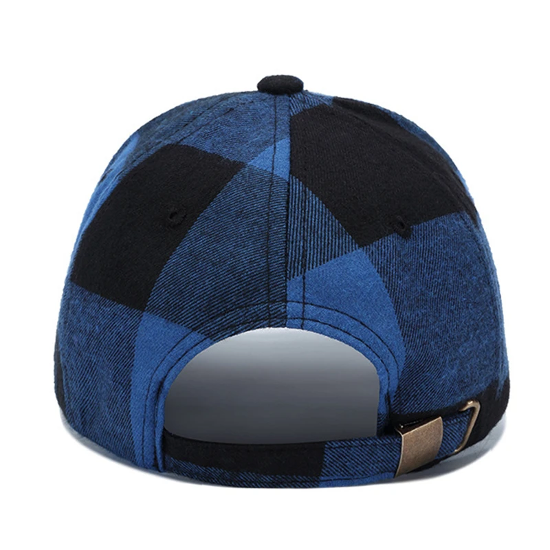 CLIMATE Fashion Plaid Baseball Cap Women Plaid Hat Cap Checks Cotton No Logo Hat Caps Classic Checks Cap Hat for Men Women