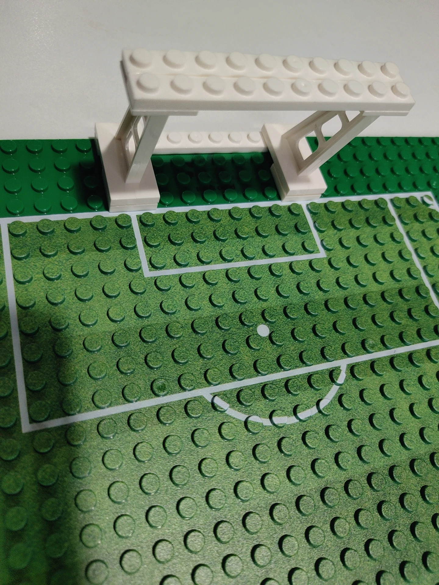 Goal for Baseplate Football Court Soccer Field with Action Figure Educational Block DIY Building Block Brick Brickset