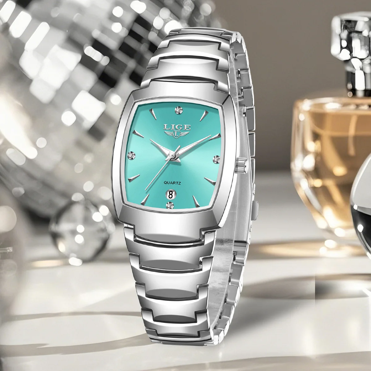 Women's Elegant Square Dial Waterproof Quartz Watch