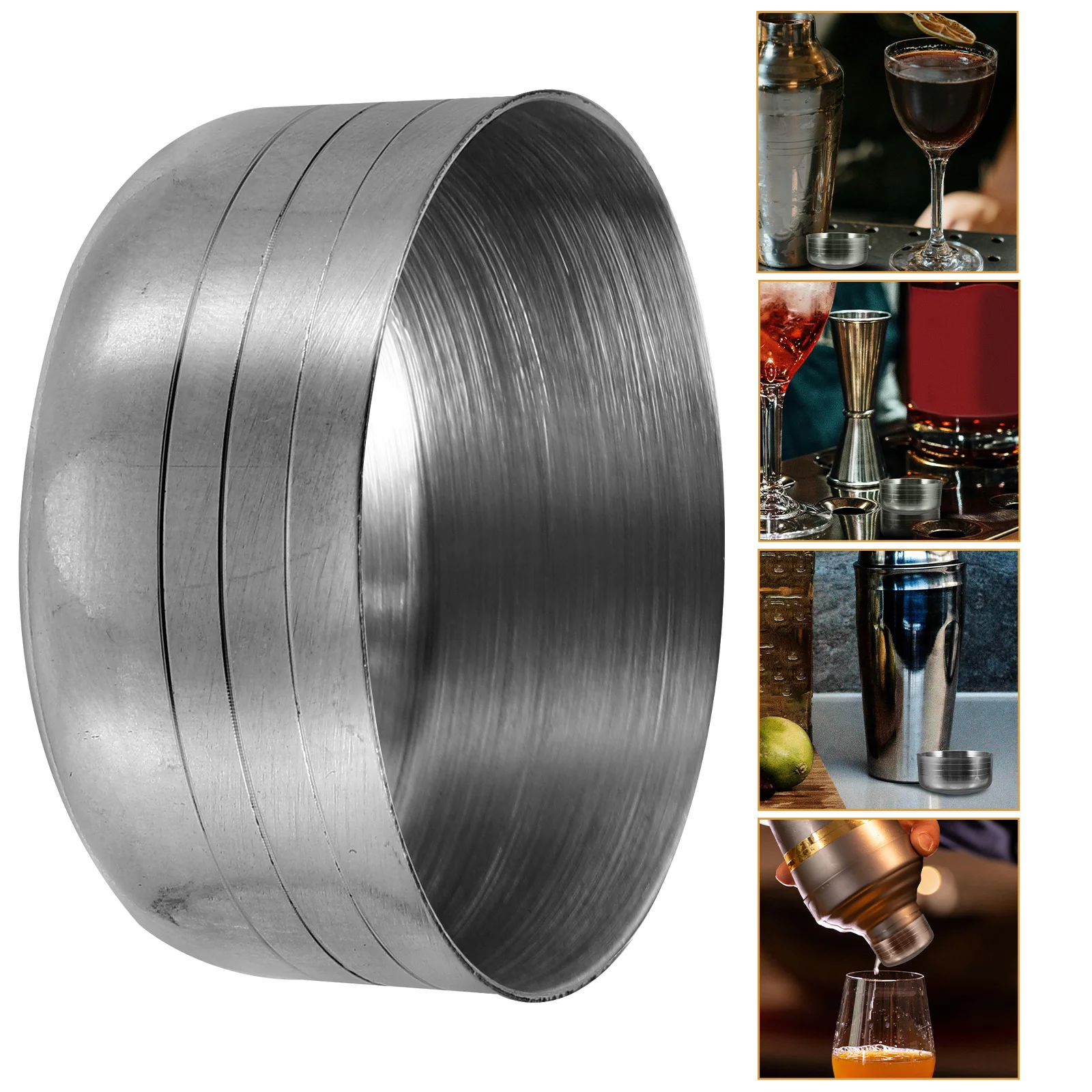 

Heavy Duty Stainless Steel Cocktail Shaker Lid Spill Proof for Juice Lemon Tea Cup Reusable Bar Equipment Cover