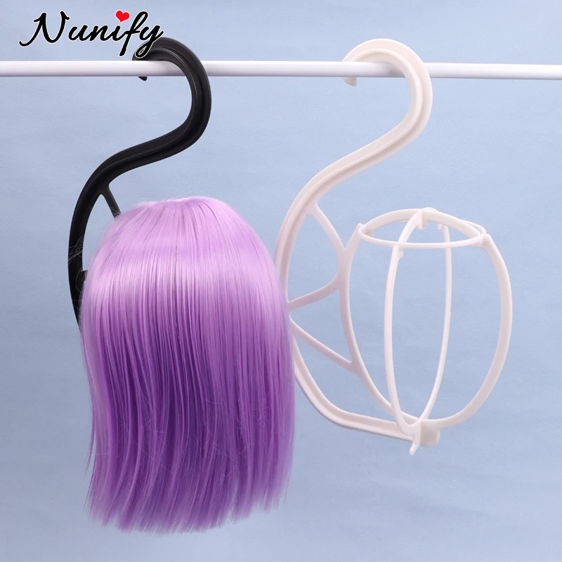 Nunify Wig Stand For Hanging Wigs, Hats And Scarfs Black Pink White Hanging Wig Stand Wig Hanger Wig Holder For Multiple Wigs