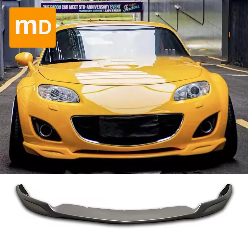 MPS Type Gloss Black Front Bumper Lip Diffuser Spoiler Splitter Body Kit Guards For 2006-2016 Mazda Mx5 Miata Nc Car Accessories