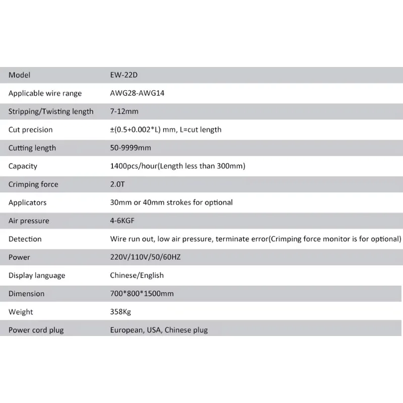 Strumenti di crimpatura terminali a doppia testa per controllo software FACTORY Macchina completamente automatica per spelafili per taglio cavi per AWG28-14