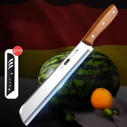Commercial fruit knife household watermelon cutting special artifact large plus long stainless steel fruit  sharp knife
