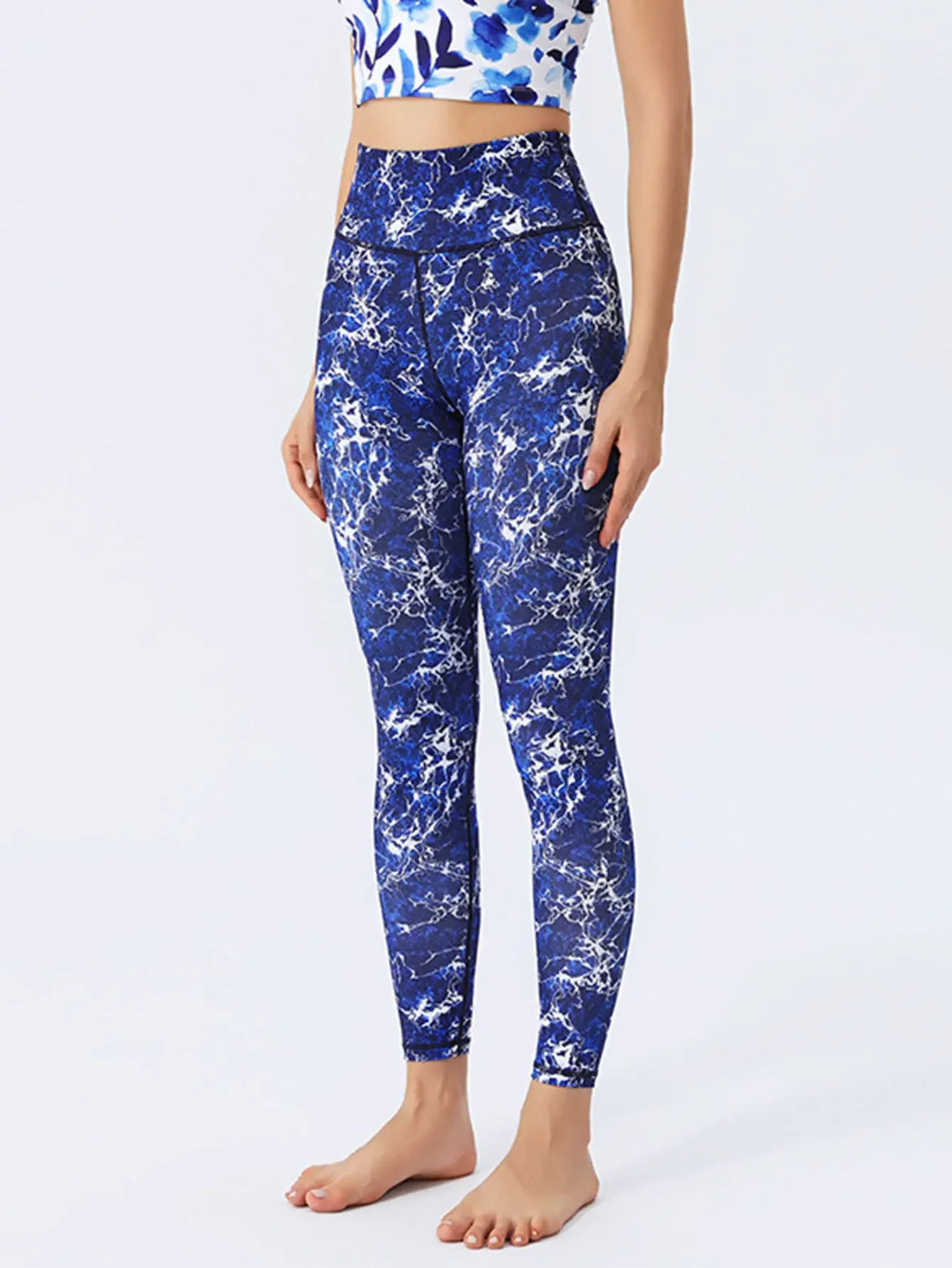 

Women's Autumn Winter 2025 Leggings Simple Decnet Sport Casual Full Print High Waist Fitting Slim Leggings