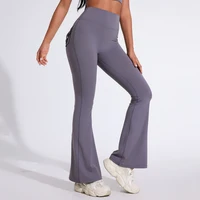 DIAS FIT JOY Pantalon de yoga évasé à poches pour femme, taille haute, effet push-up, séchage rapide, pour la course, l'exercice et la gym 6