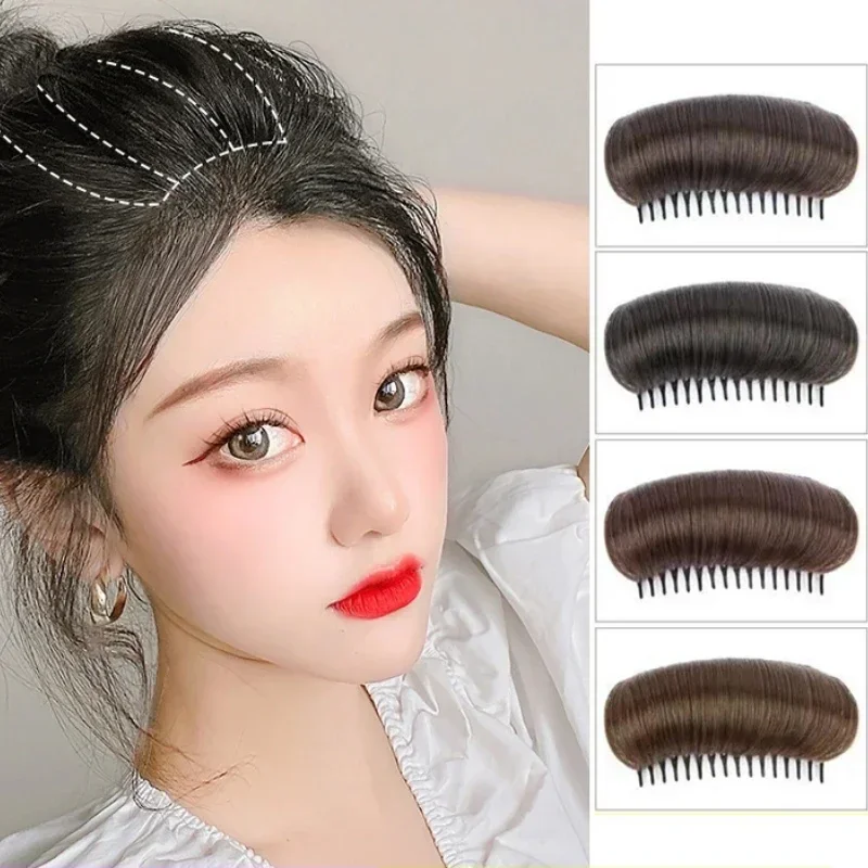 Invisible Fluffy Hair Pad Puff Head Cushion Synthetic Hair Pad Clip Bun Bump It Up Volume Hair Base Women Head Style Accessories