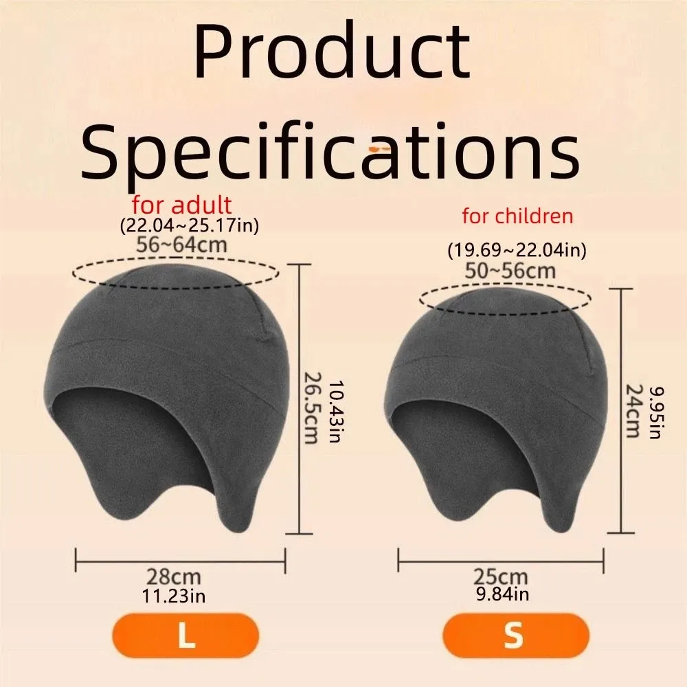 Polyester Ear Protection Cap Coldproof Parent Child Windproof Hat Multiple Colors Windproof Design Headwrap Hat Skiing