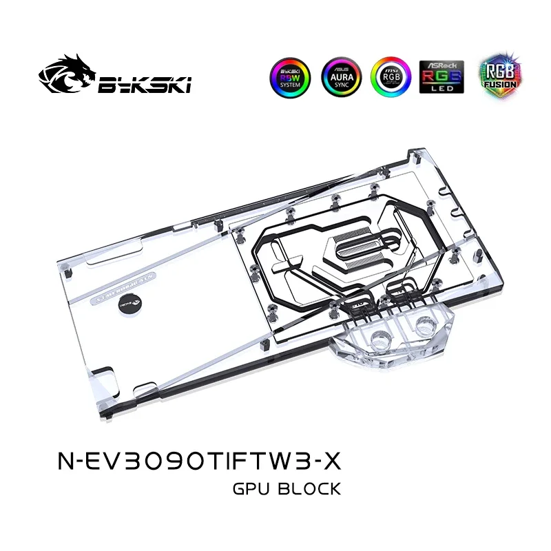 Imagem -02 - Bykski Bloco Gpu para Evga Geforce Rtx 3090ti Ftw3 Ultra Resfriamento de Placa Gráfica Gpu Watercooler N-ev3090tiftw3-x