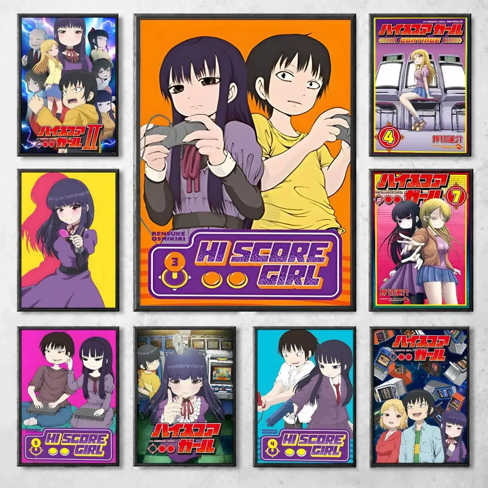anime Hi Score Girl Poster HD Self-Adhesive Waterproof Poster Wall HD Print Room Aesthetic Decoration Gift