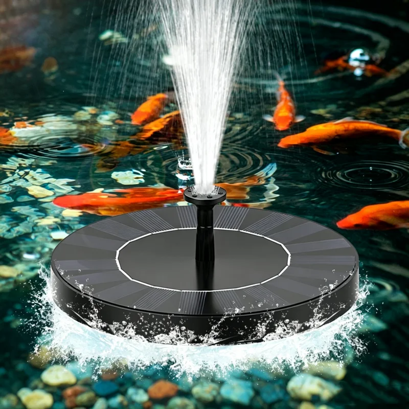 One Piece Solar Floatlng Fountaln Pump 13cm Battery-Free Sunlight Powered for Garden Pond