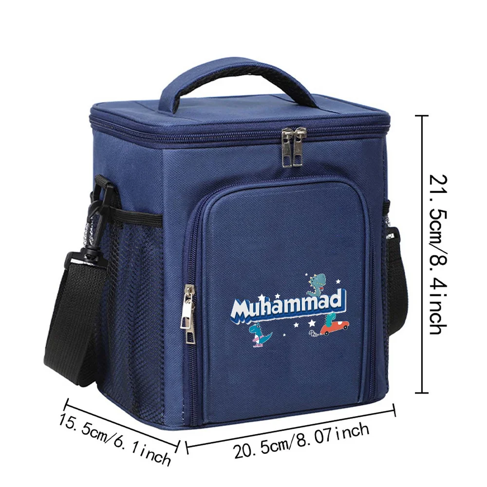 Personalized Customization Name Double-layer Lunch Bag Insulated Bento Bag Portable Large Capacity Double-layer Bento Bag