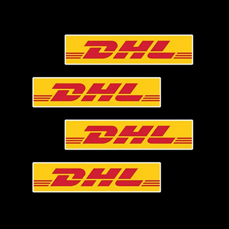 4 DHL Sponsor Stickers Race Car Sports Bike Decals Rally Van Truck F1 Gp Toolbox Car Sticker Weatherproof Die-Cut