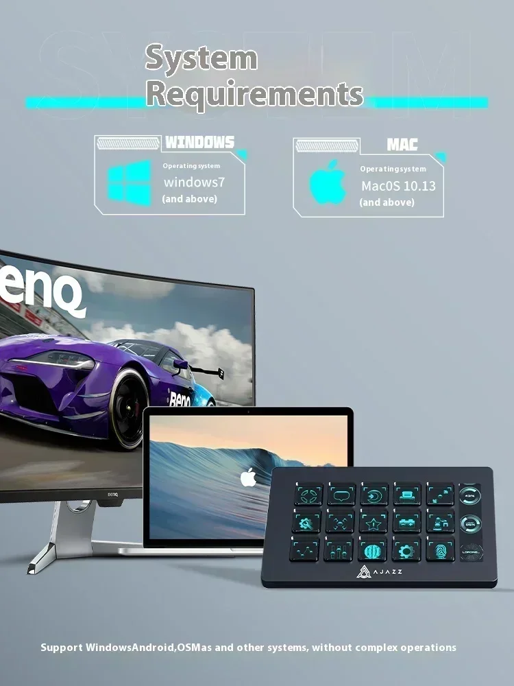 Ajazz Akp153 Desktop Controller Console Panel Programming Shortcut 15 key Keyboard Wired Custom Pc Accessories For Mac Windows