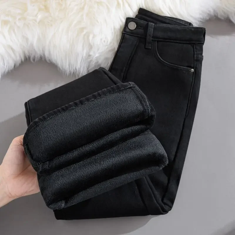 Jeans For Woman Y2k Pants Gray Stone Flared Stretch Winter 2025 Retro High Waist Horse Hoof Trousers Wide Leg Bell Bottom