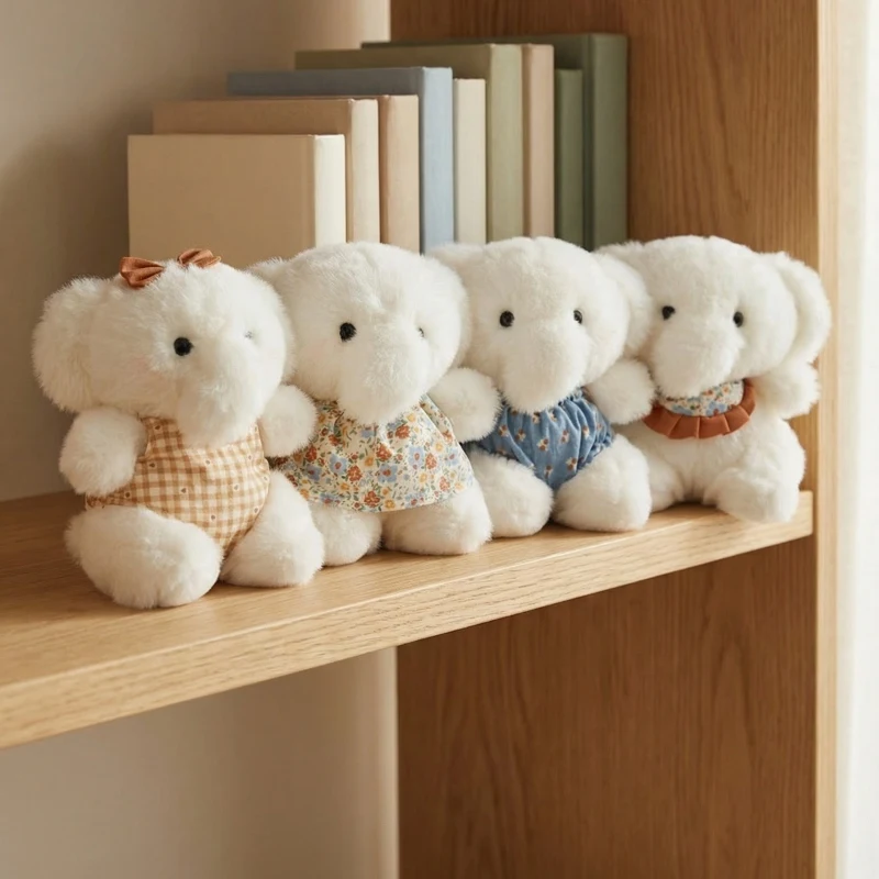 ミニ漫画ぬいぐるみドレスアップ小さな象ふわふわ小さな羊ぬいぐるみデスクトップオーナム学習用おもちゃ人形ギフト