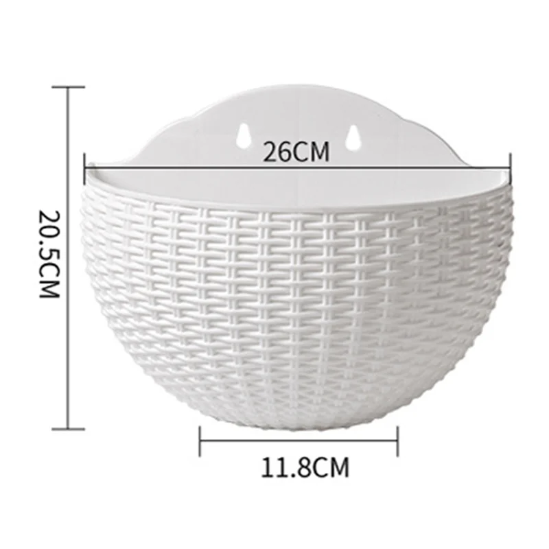 A21I-Large Balcony Hanging Plastic Pot Succulent Flower Pot Rattan Flower Pot