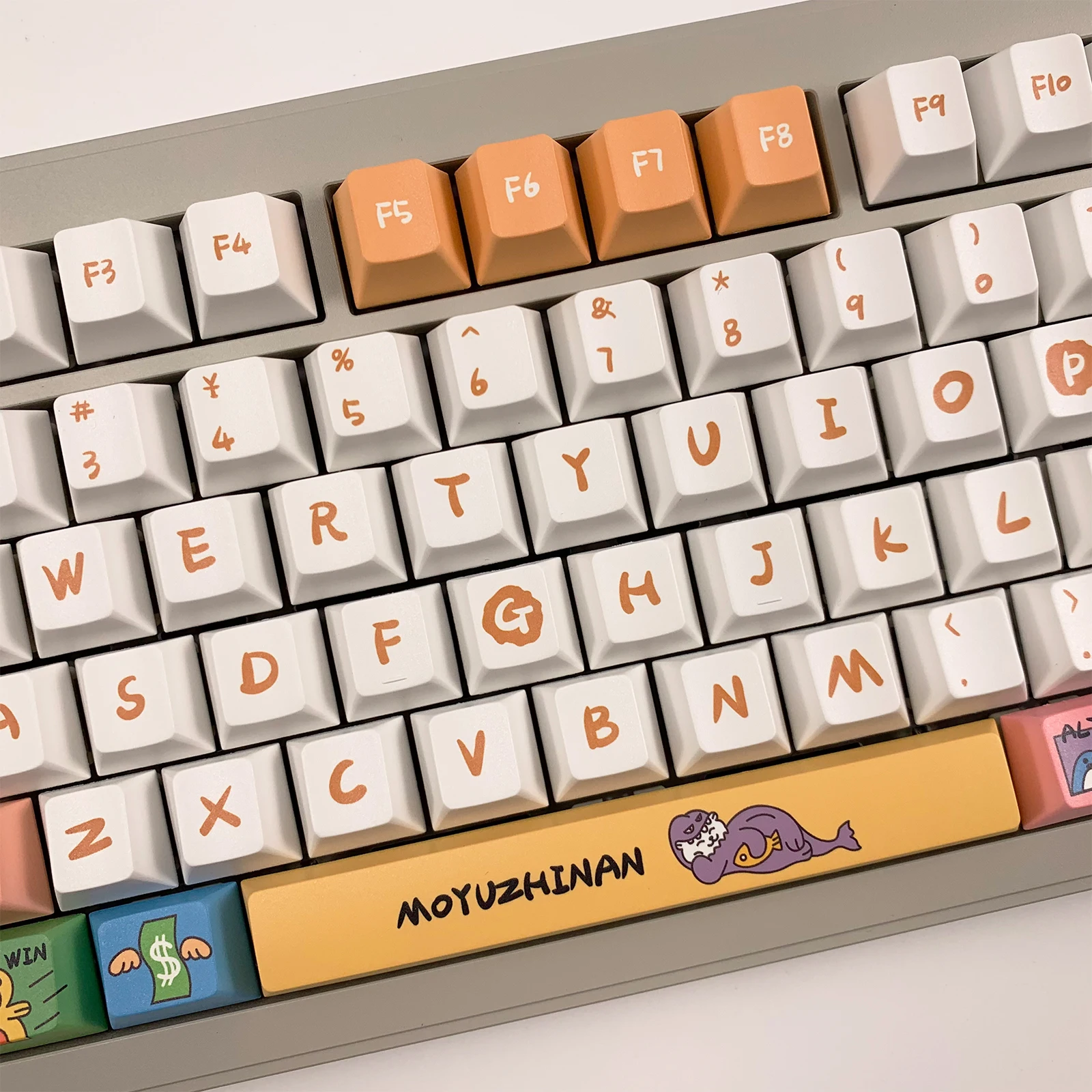 Механические колпачки клавиш KeysLand Kyeboard, 125 клавиш, вишневый профиль PBT MOYUZHINAN, тематическая краска, подходит для Cherry Mx для 61/64/68/75/84