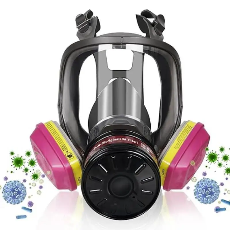 

Full face respirator - mask with 40 mm gas filter canister for industrial gases, chemical, polishing, welding, spraying Gas mask