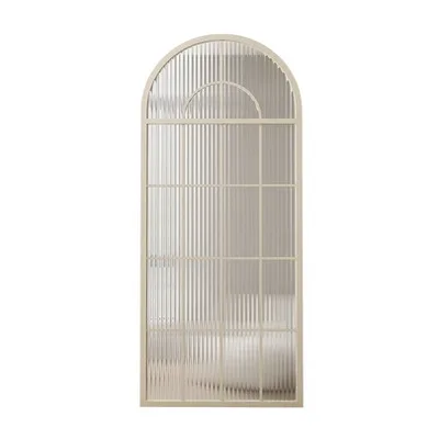 

Living room French cream wind entry Arched Changhong glass Stainless steel wrought iron screen Partition porch