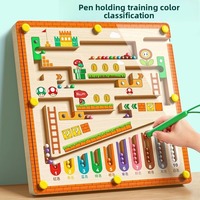 Magnetic Color and Number Maze Learning Education Toys Color Matching Montessori Toys Toys Concentration training for child Gift