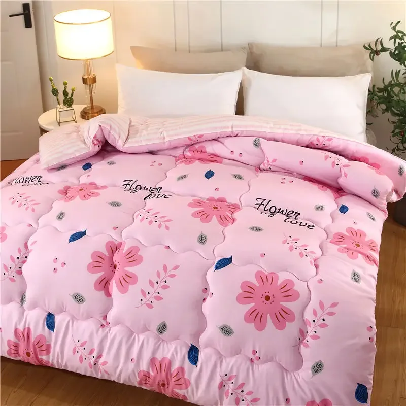 

150x200-200x230cm Nordic Thick Weighted Brushed Double Bed Winter Quilt Warm Bedspread Mattress Cover Blanket Thermal Quilt