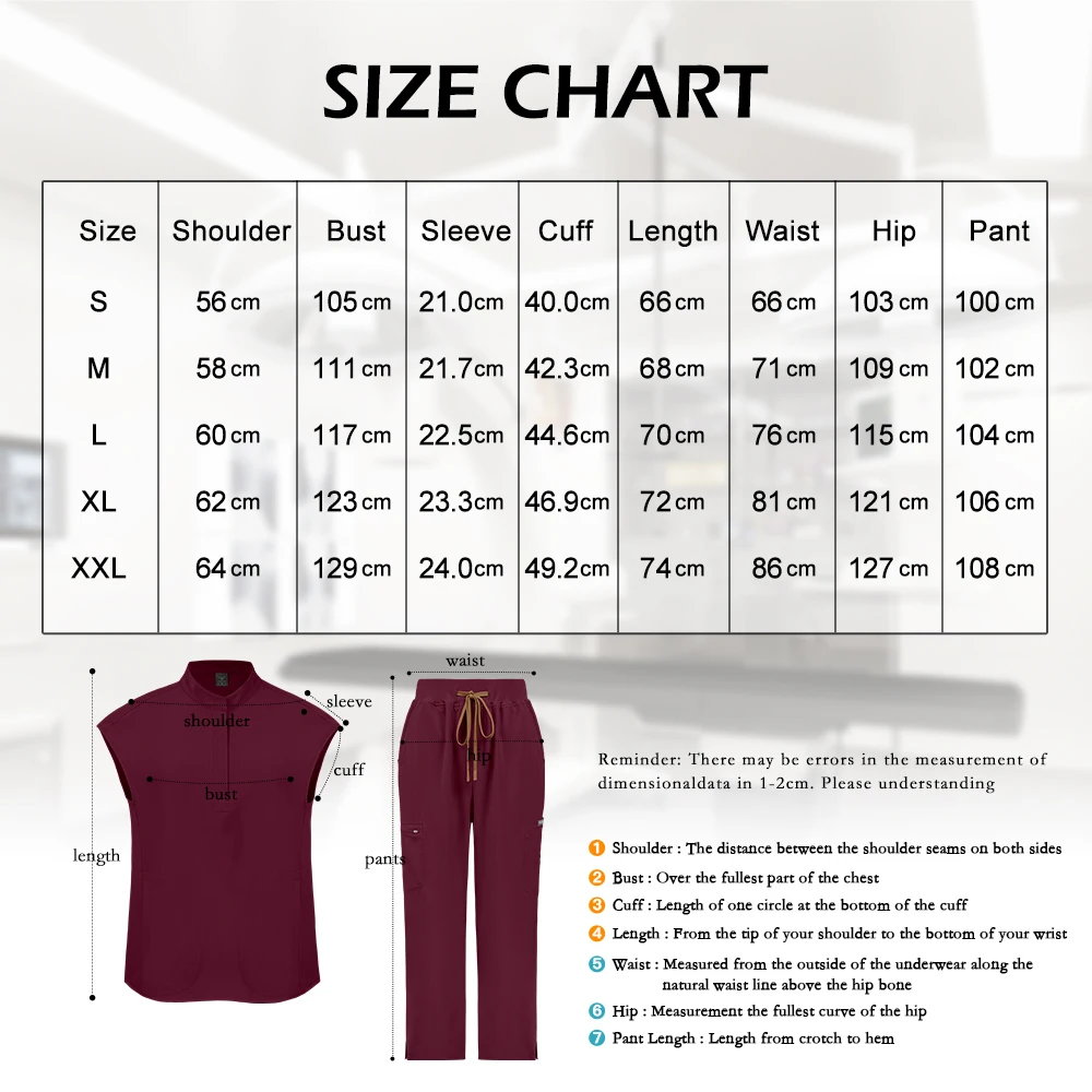 Niaahinn Scrub Women High Quality Short Sleeve Top Wide Leg Pants Hospital Uniforms Stretch Scrubs Medical Nursing Uniform Sets