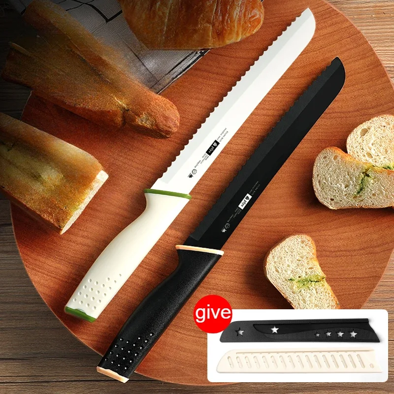 7-inch Kitchen Bread knife Serrated design stainless steel blade Chef knife bread cheesecake tool