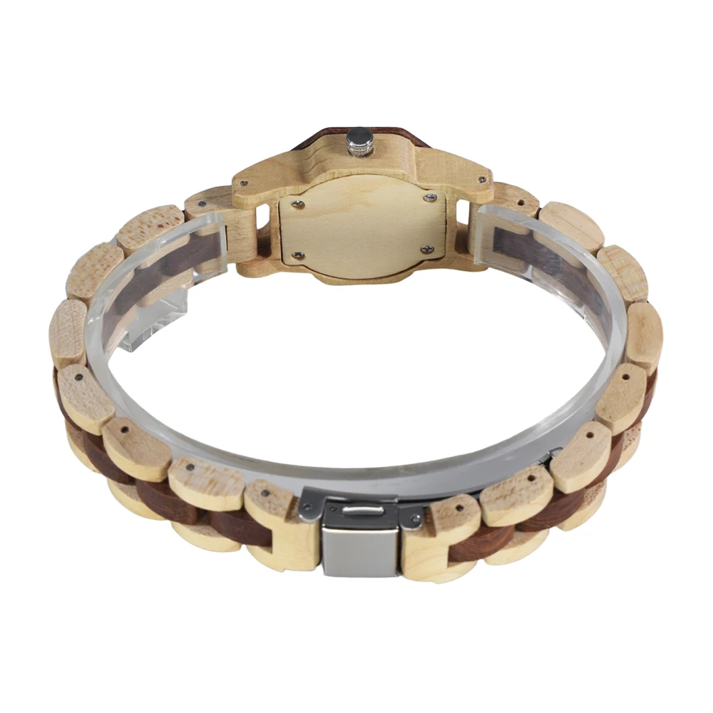 Dentily Natural Wooden Women Watches Watch Handmade Quartz Wood Watch Sport Unique Wristwatch for Women