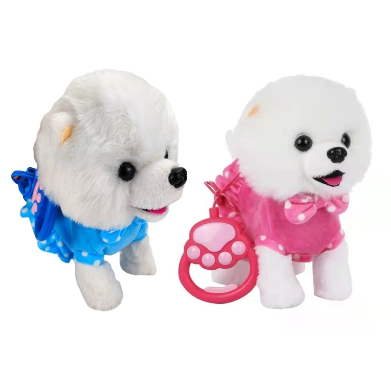 Guinzaglio per cani Peluche Elettrico Walking Dog Toy Simulazione Canto Cucciolo Regalo per bambini D5QF