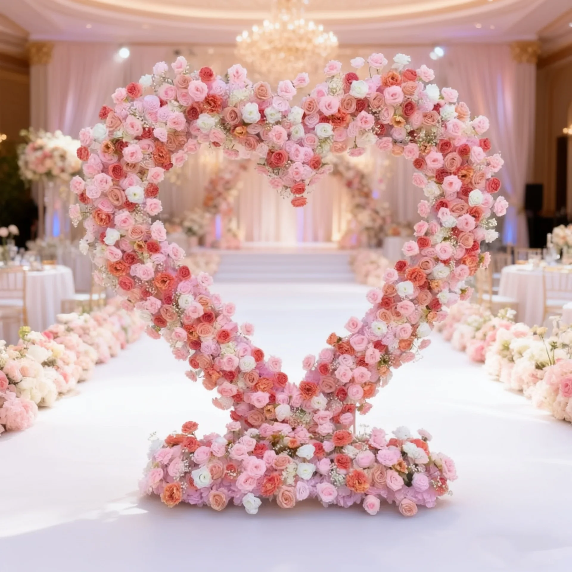 

Wedding wedding love arch decoration floral wedding arrangement simulation flower fake flower marriage proposal heart-shape