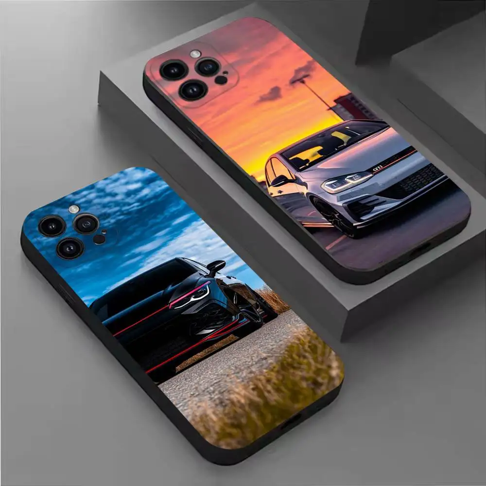

G-Golf-G-GTI Car cool Phone Case For iPhone 17,16,15,14,13,12,11 Plus,Pro Max,XS,X,XR,SE,Mini,8,7,Soft Silicone Black Cover