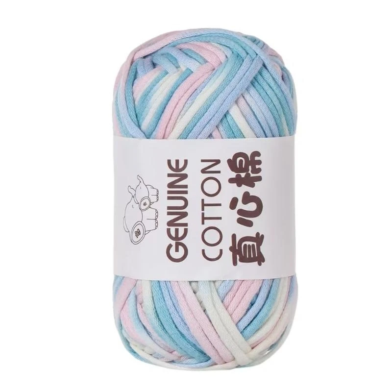 Cotton Knitting Yarn Cotton Yarn for Blanket Knitting and Crocheting Roll/48g Soft Baby Yarn for Crocheting Craft