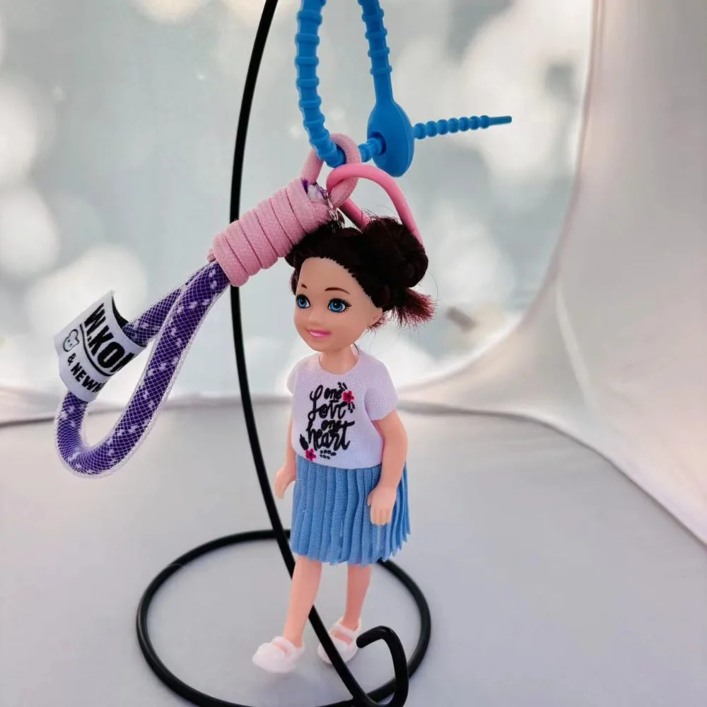 New Barbie Doll Barbie Doll Pendant Hanging Ornament DIY Change Clothes Car Key Ring Bag Charm Cute