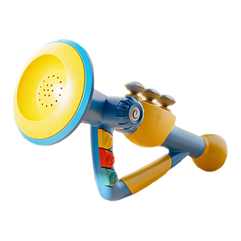 

Children's Music Education Instrument Toy for Boys Blue Baby Educational Trumpet Classrooms Musical Learning Horn Plastic Early