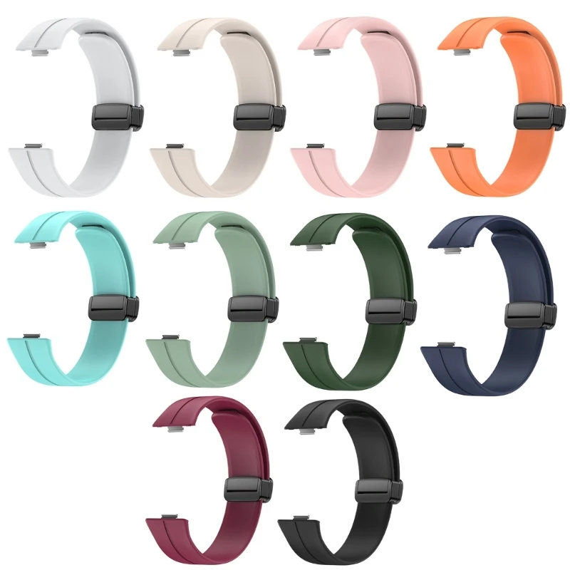 Silicone Wrist Strap Magnet Attachment Smartwatches Band fit for Watch Fit3 D46B