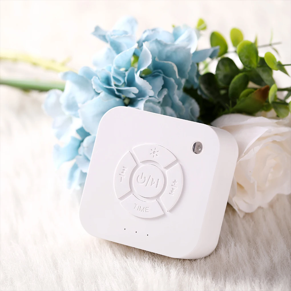 

White Portable Music Sleep Monitor Device For Infants And Adults On Go Sleep Improvement Sleep Tool