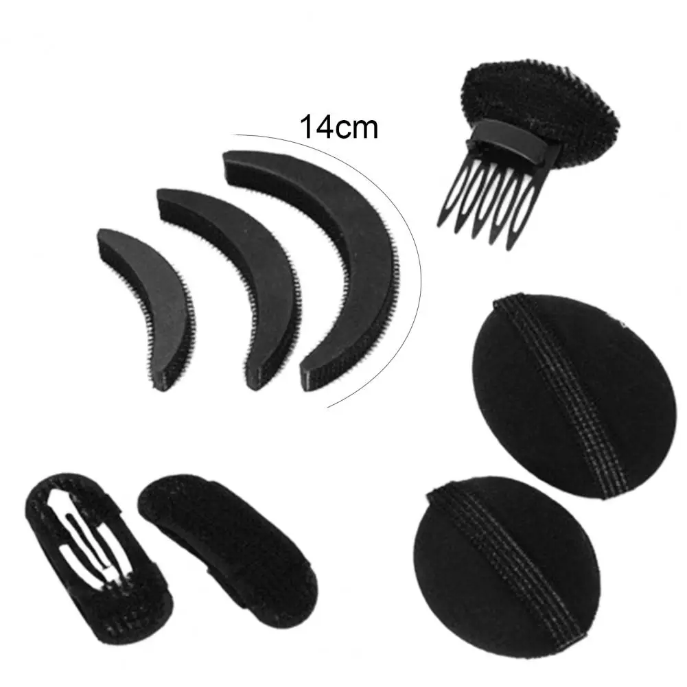 8Pcs/Set Hair Volume Bump Practical Black Bump It Up Volume Hair Base Styling Insert Tool for Hair Styling Design