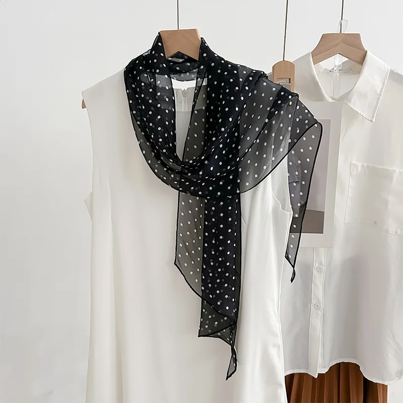 ヘベスタイル-シルクスカーフ-ヴィンテージ-水玉模様-アシンメトリーエッジ-レディースファッションアクセサリー-春夏-日焼け対策-00-マルベリーシルク