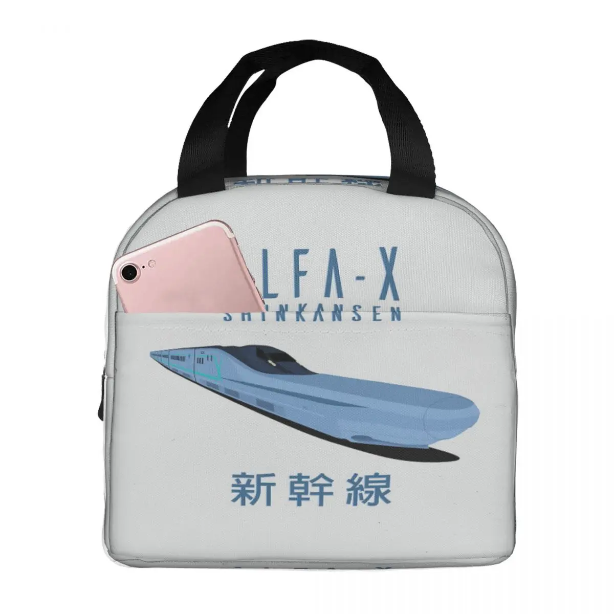 Japanese Shinkansen Bullet Trains Lunch Bags Insulated Bento Box Lunch Tote Leakproof Picnic Bags Thermal Bag for Woman Kids