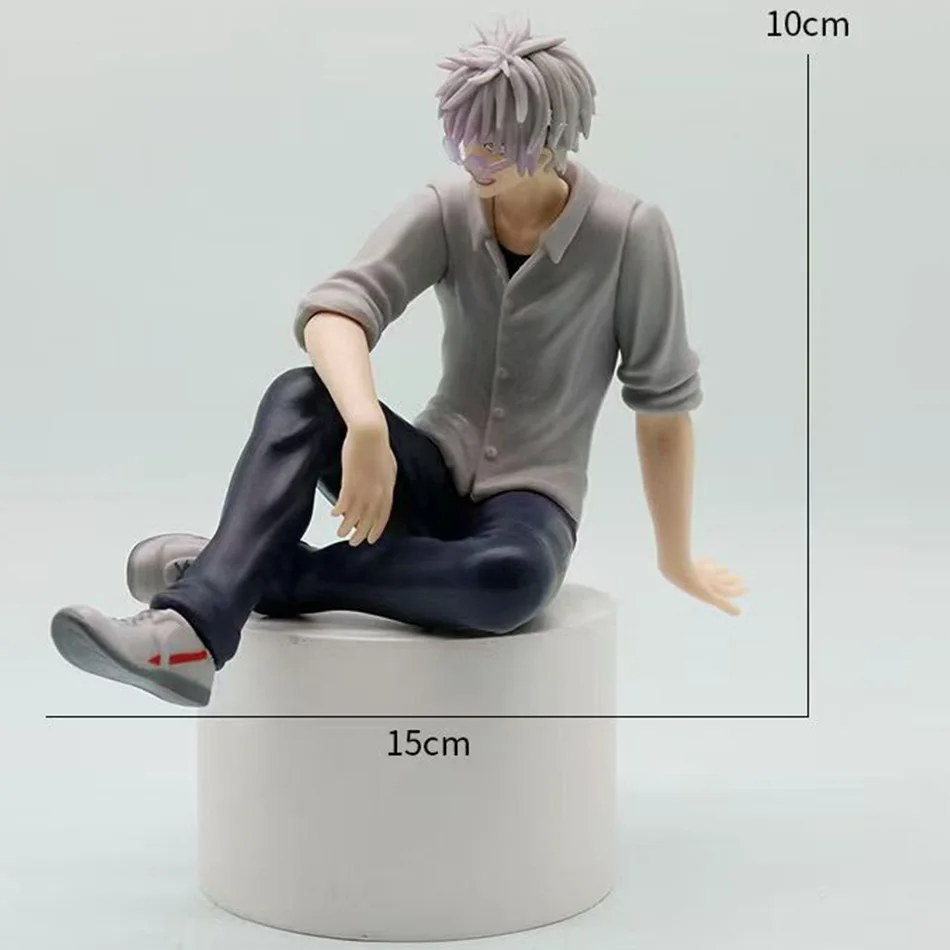 Satoru Gojo Statua Jujutsu Kaisen Figura Geto Suguru Postura seduta Action Figures Prison Realm Anime Modello PVC Ornamento Giocattolo