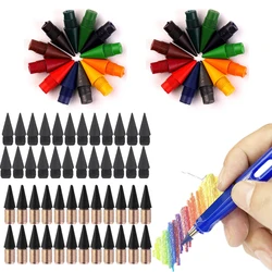 12/36pcs 12 Colors Eternal Pencil Nib Replaceable No Ink HB Pencil Sketch Stationery Kawaii School Supply Writing Accessories