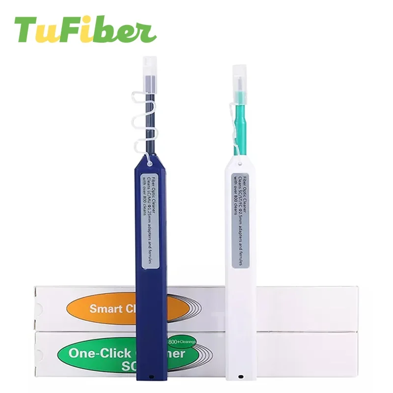 Stylo de nettoyage de Fiber optique SC/FC/ST, 2.5mm LC/MU 1.25mm, outils de nettoyage en un clic, nettoyeur de connecteur de Fiber optique, 2 pièces