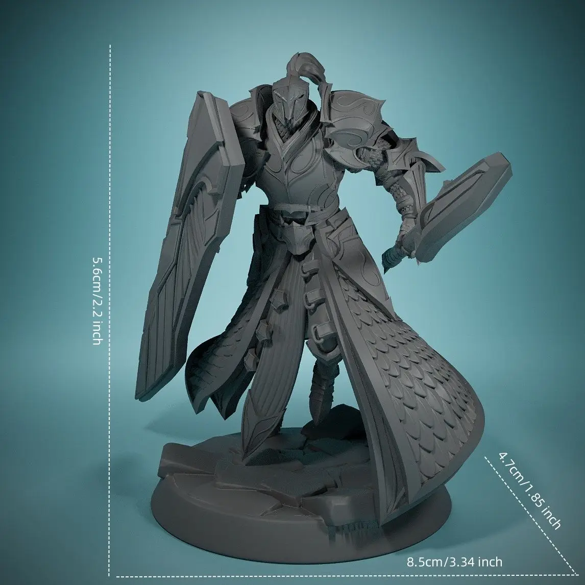 56mm Elven Guard Shield Warrio White Model Figure 3D Printed Figurine DIY Coloring Self-assembly Miniatures Decoration Crafts